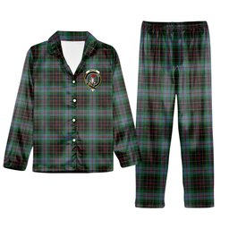 ScotsTee Shop Scottish Brodie Hunting Crest Tartan Pajama Satin Velvet Flannel Pajama Set