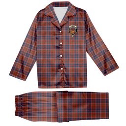 ScotsTee Shop Scottish Cameron of Lochiel Ancient Crest Tartan Pajama Satin Velvet Flannel Pajama Set