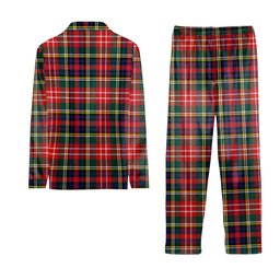 ScotsTee Shop Scottish Christie Modern Crest Tartan Pajama Satin Velvet Flannel Pajama Set