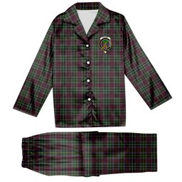 ScotsTee Shop Scottish Crosby Crest Tartan Pajama Satin Velvet Flannel Pajama Set