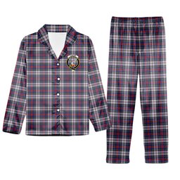 ScotsTee Shop Scottish Cooper Dress Dalgliesh 1 Crest Tartan Pajama Satin Velvet Flannel Pajama Set