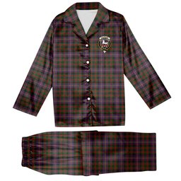 ScotsTee Shop Scottish Cochrane 1974 Crest Tartan Pajama Satin Velvet Flannel Pajama Set