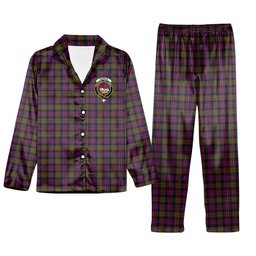 ScotsTee Shop Scottish Donald Modern Crest Tartan Pajama Satin Velvet Flannel Pajama Set