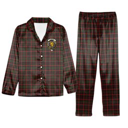 ScotsTee Shop Scottish Cumming 1850 Crest Tartan Pajama Satin Velvet Flannel Pajama Set
