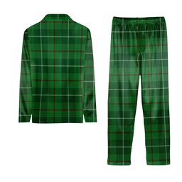 ScotsTee Shop Scottish Clephane Crest Tartan Pajama Satin Velvet Flannel Pajama Set
