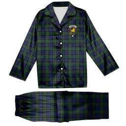 ScotsTee Shop Scottish Campbell Modern Crest Tartan Pajama Satin Velvet Flannel Pajama Set