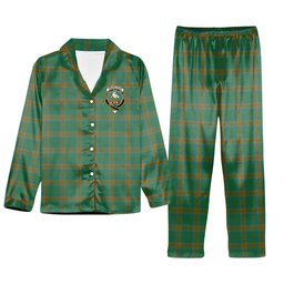 ScotsTee Shop Scottish Cranstoun Ancient Crest Tartan Pajama Satin Velvet Flannel Pajama Set