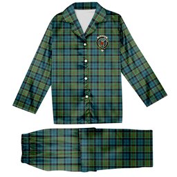 ScotsTee Shop Scottish Colquhoun Ancient Clan Crest Tartan Pajama Satin Velvet Flannel Pajama Set