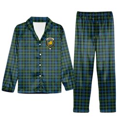 ScotsTee Shop Scottish Campbell of Argyll Ancient Crest Tartan Pajama Satin Velvet Flannel Pajama Set