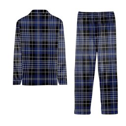 ScotsTee Shop Scottish Clarke Crest Tartan Pajama Satin Velvet Flannel Pajama Set