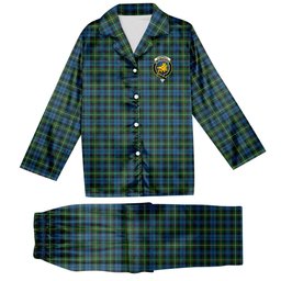 ScotsTee Shop Scottish Campbell of Argyll no guards Crest Tartan Pajama Satin Velvet Flannel Pajama Set