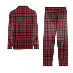 ScotsTee Shop Scottish Donald of Boisdale Modern Crest Tartan Pajama Satin Velvet Flannel Pajama Set