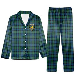 ScotsTee Shop Scottish Campbell Ancient 02 Crest Tartan Pajama Satin Velvet Flannel Pajama Set