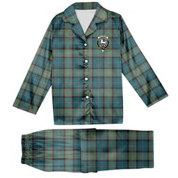 ScotsTee Shop Scottish Cochrane Hunting Ancient Crest Tartan Pajama Satin Velvet Flannel Pajama Set