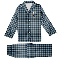 ScotsTee Shop Scottish Clark (Lion) Ancient Crest Tartan Pajama Satin Velvet Flannel Pajama Set