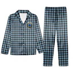 ScotsTee Shop Scottish Clark (Lion) Ancient Crest Tartan Pajama Satin Velvet Flannel Pajama Set