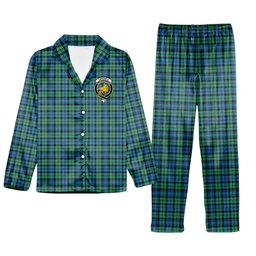 ScotsTee Shop Scottish Campbell Ancient 01 Crest Tartan Pajama Satin Velvet Flannel Pajama Set