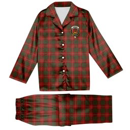 ScotsTee Shop Scottish Cameron Crest Tartan Pajama Satin Velvet Flannel Pajama Set