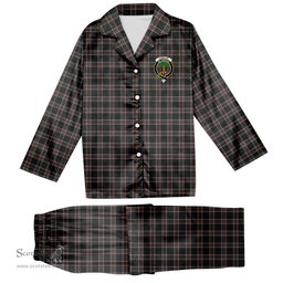ScotsTee Shop Scottish Christie (London) Hunting Crest Tartan Pajama Satin Velvet Flannel Pajama Set