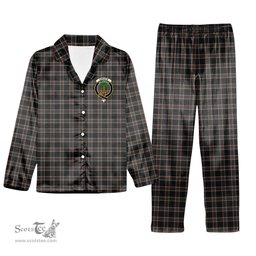 ScotsTee Shop Scottish Christie (London) Hunting Crest Tartan Pajama Satin Velvet Flannel Pajama Set