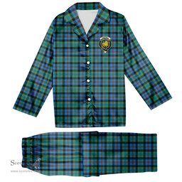 ScotsTee Shop Scottish Campbel of Cawdor Ancient Crest Tartan Pajama Satin Velvet Flannel Pajama Set