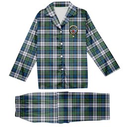 ScotsTee Shop Scottish Colquhoun Dress Ancient Crest Tartan Pajama Satin Velvet Flannel Pajama Set