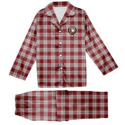 ScotsTee Shop Scottish Cunningham Dress Crest Tartan Pajama Satin Velvet Flannel Pajama Set