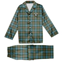 ScotsTee Shop Scottish Cathcart SC Crest Tartan Pajama Satin Velvet Flannel Pajama Set