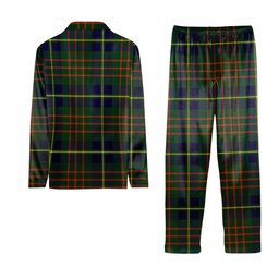 ScotsTee Shop Scottish Cameron of Lochiel Hunting Modern Crest Tartan Pajama Satin Velvet Flannel Pajama Set