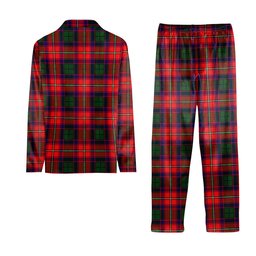 ScotsTee Shop Scottish Charteris Crest Tartan Pajama Satin Velvet Flannel Pajama Set