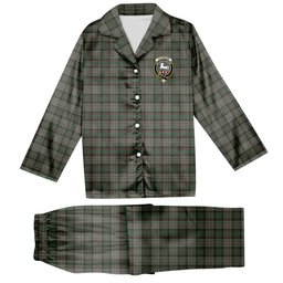 ScotsTee Shop Scottish Cochrane Hunting (1) Crest Tartan Pajama Satin Velvet Flannel Pajama Set