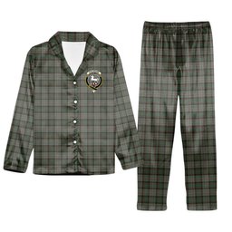 ScotsTee Shop Scottish Cochrane Hunting (1) Crest Tartan Pajama Satin Velvet Flannel Pajama Set