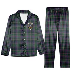 ScotsTee Shop Scottish Cooper James Cant Crest Tartan Pajama Satin Velvet Flannel Pajama Set