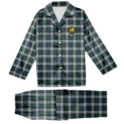 ScotsTee Shop Scottish Campbell Dress 1 Crest Tartan Pajama Satin Velvet Flannel Pajama Set