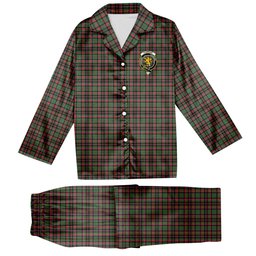 ScotsTee Shop Scottish Cumming Hunting Ancient Crest Tartan Pajama Satin Velvet Flannel Pajama Set