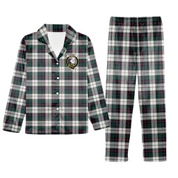 ScotsTee Shop Scottish Campbell of Cawdor Dress Modern Crest Tartan Pajama Satin Velvet Flannel Pajama Set