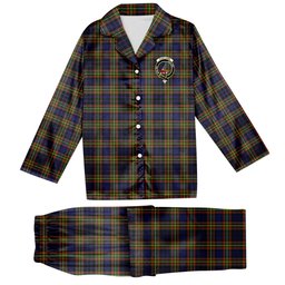 ScotsTee Shop Scottish Clelland Modern Crest Tartan Pajama Satin Velvet Flannel Pajama Set