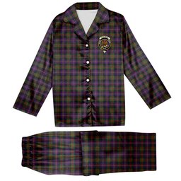 ScotsTee Shop Scottish Chalmers Crest Tartan Pajama Satin Velvet Flannel Pajama Set