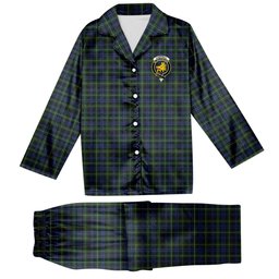 ScotsTee Shop Scottish Campbell of Argyll 01 Crest Tartan Pajama Satin Velvet Flannel Pajama Set