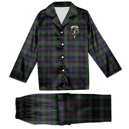 ScotsTee Shop Scottish Clark of Ulva Crest Tartan Pajama Satin Velvet Flannel Pajama Set