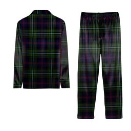 ScotsTee Shop Scottish Clark of Ulva Crest Tartan Pajama Satin Velvet Flannel Pajama Set