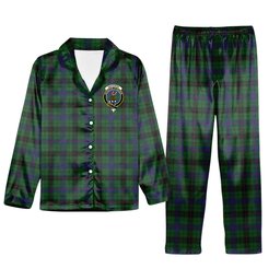 ScotsTee Shop Scottish Davidson Crest Tartan Pajama Satin Velvet Flannel Pajama Set