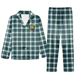 ScotsTee Shop Scottish Campbell Dress Crest Tartan Pajama Satin Velvet Flannel Pajama Set