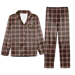ScotsTee Shop Scottish Carnegie Dress Crest Tartan Pajama Satin Velvet Flannel Pajama Set