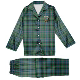 ScotsTee Shop Scottish Cooper Ancient Crest Tartan Pajama Satin Velvet Flannel Pajama Set