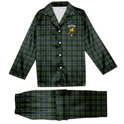 ScotsTee Shop Scottish Campbell of Breadalbane Modern Crest Tartan Pajama Satin Velvet Flannel Pajama Set