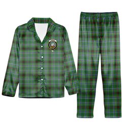 ScotsTee Shop Scottish Duncan of Sketraw Ancient Crest Tartan Pajama Satin Velvet Flannel Pajama Set