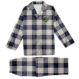 ScotsTee Shop Scottish Fergusson Dress Crest Tartan Pajama Satin Velvet Flannel Pajama Set