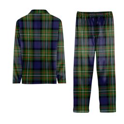 ScotsTee Shop Scottish Fergusson Modern Crest Tartan Pajama Satin Velvet Flannel Pajama Set