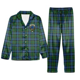 ScotsTee Shop Scottish Forsyth 1795 Crest Tartan Pajama Satin Velvet Flannel Pajama Set